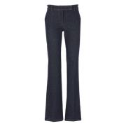 Blauwe katoenen jeans met riemlussen Brunello Cucinelli , Blue , Dames
