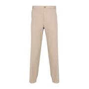 Beige Linnen Katoenmix Slim Broek Incotex , Beige , Heren