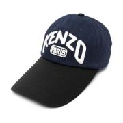 Blauwe Geborduurde Logo Baseballpet Kenzo , Blue , Heren