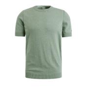 Stoere Katoenen T-shirt met Textuurdetails Cast Iron , Green , Heren