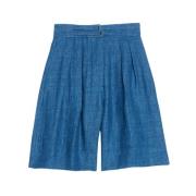 Hoge taille denim shorts Ines De La Fressange Paris , Blue , Dames