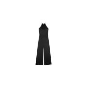 Zwart Mouwloos Jumpsuit met Open Rug Ba&Sh , Black , Dames