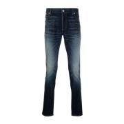 Slim Fit B Logo Jeans Balmain , Blue , Heren