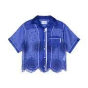 Diepblauwe Boxy Shirt DES Phemmes , Blue , Dames