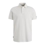 Gestructureerd Jersey Polo Shirt Cast Iron , White , Heren