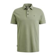 Gestructureerd Jersey Polo Shirt Cast Iron , Green , Heren