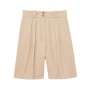 Beige Geplooide Hoge Taille Shorts Ines De La Fressange Paris , Beige ...