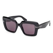 Stijlvolle zonnebril voor mode-liefhebbers Tom Ford , Black , Unisex