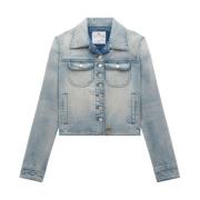 Geborduurd Denim Jack Courrèges , Blue , Dames