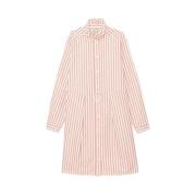 Gestreepte Linnen Jurk Ines De La Fressange Paris , Pink , Dames