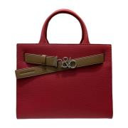 Rode Leren Handtas Riem Handtekening Harmont & Blaine , Red , Dames