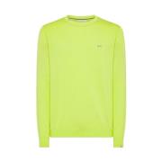 Lime Ronde Hals T-shirt Sun68 , Green , Heren