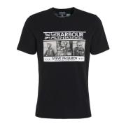 Steve McQueen Charge T-Shirt Zwart Barbour , Black , Heren