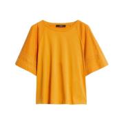 Katoenen Jersey T-shirt Max Mara Weekend , Yellow , Dames