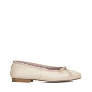 Beige Casual Leren Ballerinas Callaghan , Beige , Dames