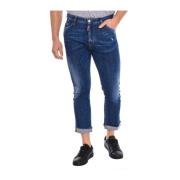 Rechte Snit Lange Broek Dsquared2 , Blue , Heren