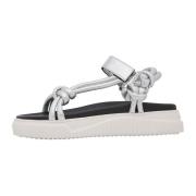 Leather sandals Lisa 34 Voile Blanche , Gray , Dames