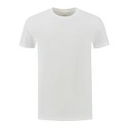 Wafel Geborduurd Mockneck T-shirt Pure Path , White , Heren
