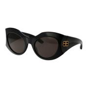 Stijlvolle zonnebril met Bb0256S ontwerp Balenciaga , Black , Dames