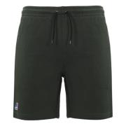 Katoenen shorts met verstelbare tailleband K-Way , Green , Heren
