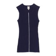 Navy Gebreide Tank Top Ines De La Fressange Paris , Blue , Dames