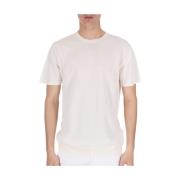 Katoenen T-shirt met Ribboord Daniele Fiesoli , White , Heren