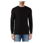 Regular Fit Linnen Viscose Sweater Antony Morato , Black , Heren
