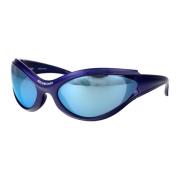 Stijlvolle zonnebril Bb0317S Balenciaga , Blue , Unisex