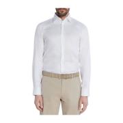 Klassiek Wit Katoenen Overhemd Hugo Boss , White , Heren