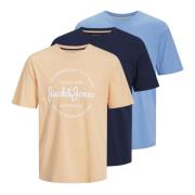 Bos Print T-Shirt 3 Pack Jack & Jones , Multicolor , Heren
