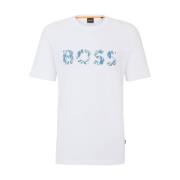 Korte Mouw T-shirt 50515997 Boss Black , White , Heren