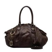 Pre-owned Leather shoulder-bags Gucci Vintage , Brown , Dames
