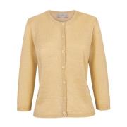 Silk Linen Cardigan Cortana , Beige , Dames