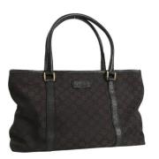 Pre-owned Canvas totes Gucci Vintage , Brown , Dames