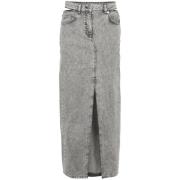 Grijze Denim Rok met Uitsnijdingen IRO , Gray , Dames