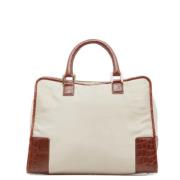 Pre-owned Canvas handbags Loewe Pre-owned , Beige , Dames