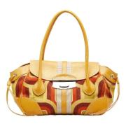 Pre-owned Canvas handbags Prada Vintage , Yellow , Dames