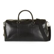 Zwarte Leren Weekendtas Howard London , Black , Heren