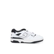 Sneakers Leer Stof Ronde Neus Veters New Balance , White , Heren