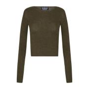 Alpaca Merino Jersey in Khaki Cortana , Green , Dames