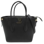 Pre-owned Leather totes Louis Vuitton Vintage , Black , Dames