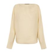 Ramie Top met Japanse Mouwen Cortana , Beige , Dames