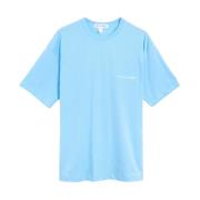 Heren Gebreid T-Shirt in Hemelsblauw Comme des Garçons , Blue , Heren