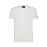 Minimalistisch Logo T-shirt Jersey Katoen Peuterey , White , Heren