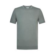 Groene Gebreide T-Shirt Profuomo , Green , Heren