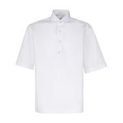 Witte Katoenen Italiaanse Overhemd Lardini , White , Heren