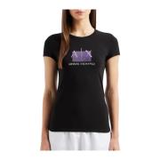 Zwart T-shirt 3Dyt51 Yjetz Armani Exchange , Black , Dames
