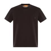 Casual Katoenen T-shirt Suns , Black , Heren