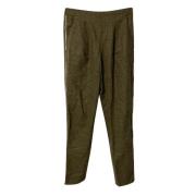 Pre-owned Wool bottoms Fendi Vintage , Green , Dames