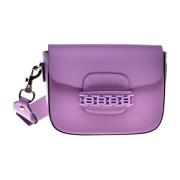 Crossbody bag in lilac calfskin Baldinini , Purple , Dames